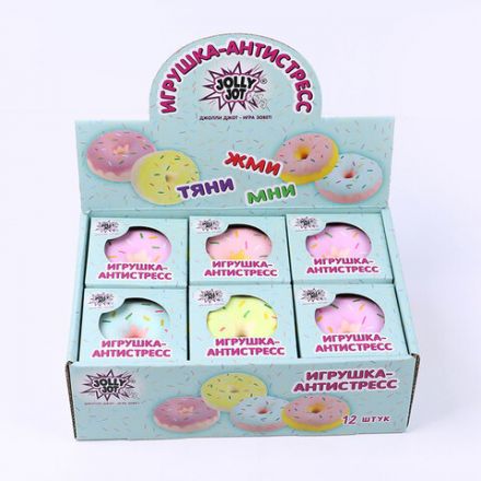 Игрушка-антистресс "ПОНЧИК", 8 см, ассорти, 4 цвета, дисплей, JOLLY JOT (ДЖОЛЛИ ДЖОТ), 665795 Игрушка-антистресс "ПОНЧИК", 8 см, ассорти, 4 цвета, дисплей, JOLLY JOT (ДЖОЛЛИ ДЖОТ), 665795