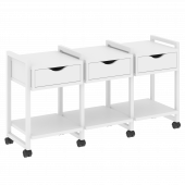 Loft Тумба на колесных опорах наборная. Вариант №4 VR.L-TN-4.K Белый бриллиант/Белый металл 1440*460*767 Loft Тумба на колесных опорах наборная. Вариант №4 VR.L-TN-4.K Белый бриллиант/Белый металл 1440*460*767