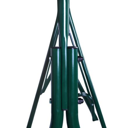 Качели садовые DASWERK (ДАСВЕРК) "RELAX SC-001", 2 места, Ш140хГ110хВ153 см, мягкое сиденье, зеленый/белый, 680050