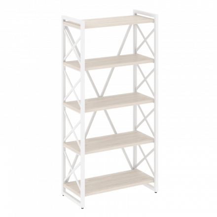 Loft Стеллаж на регулируемых опорах-5 полок VR.L-MST.O-5.8 Денвер светлый/Белый металл 800*400*1650 Loft Стеллаж на регулируемых опорах-5 полок VR.L-MST.O-5.8 Денвер светлый/Белый металл 800*400*1650