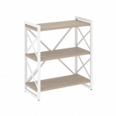 Loft Стеллаж на регулируемых опорах-3 полки VR.L-MST.O-3.8 Дуб аттик/Белый металл 800*400*910