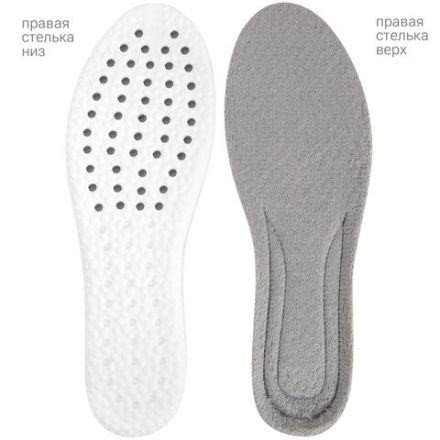 Стельки для обуви ЗИМНИЕ УТЕПЛЕННЫЕ, материал PU PRO, размер RU 34-39 / EU 35-40, с линиями выреза, SHEGRA (ШЕГРА), 700759