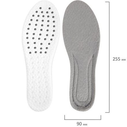 Стельки для обуви ЗИМНИЕ УТЕПЛЕННЫЕ, материал PU PRO, размер RU 34-39 / EU 35-40, с линиями выреза, SHEGRA (ШЕГРА), 700759