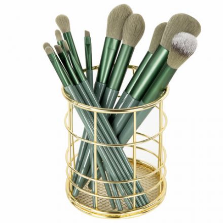 Органайзер-стаканчик для косметики и мелочей MONTE VITA (МОНТЕ ВИТА), металлический, 100х90 мм, золото, 272486