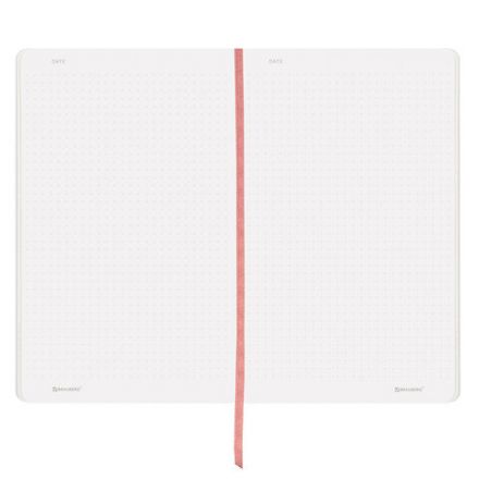 Блокнот А5 (130х210 мм), BRAUBERG ULTRA, под кожу, 80 г/м2, 96 л., в точку, светло-розовый, 113015