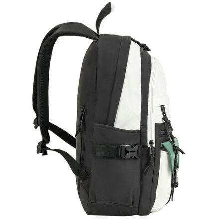 Рюкзак HEIKKI BLOCKS (ХЕЙКИ) универсальный, 2 отделения, черный/бирюзовый/бежевый, 44х32х17 см, 272562 Рюкзак HEIKKI BLOCKS (ХЕЙКИ) универсальный, 2 отделения, черный/бирюзовый/бежевый, 44х32х17 см, 272562