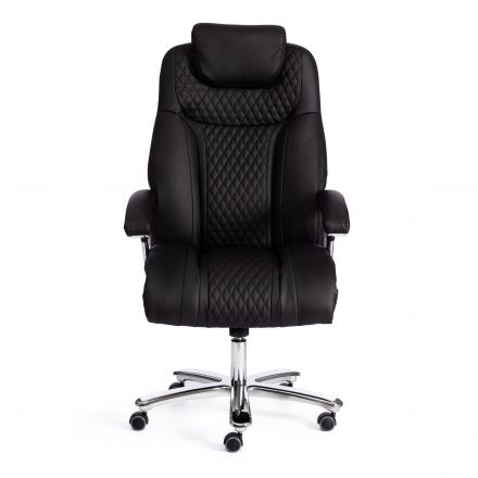 Кресло Tetchair Trust (max) кож/зам, черный/черный стеганный/черный, 36-6/36-6/36-6/06