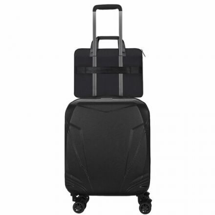 Сумка портфель HEIKKI ULTRA (ХЕЙКИ) с отделением для ноутбука 15,6", Total black, черная, 28х39х3 см, 272609