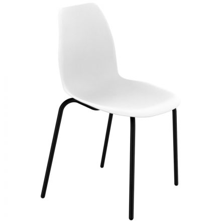 Стул для столовых Sheffilton SHT-ST29/S130 HD белый/черный муар 194019