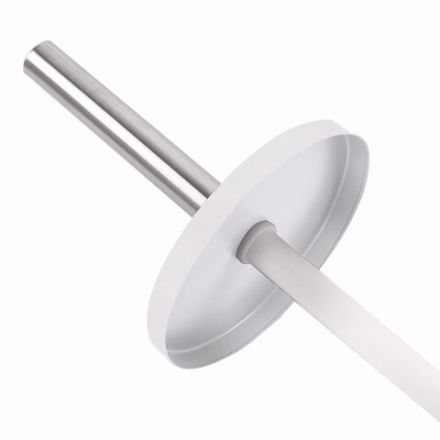 Ершик для унитаза с подставкой, металл, белый, глянцевый, LAIMA, 604962