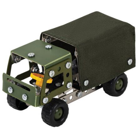 Конструктор металлический "Военный грузовик", с подвижными деталями, 116 элементов, BAMBOX, 666362