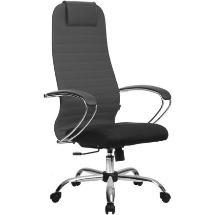 Кресло Метта SU-BK-10 темно-серое/черное Ch