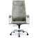 Кресло офисное МЕТТА "L1m 42", хром, сиденье и спинка мягкие, велюр, светло-серое