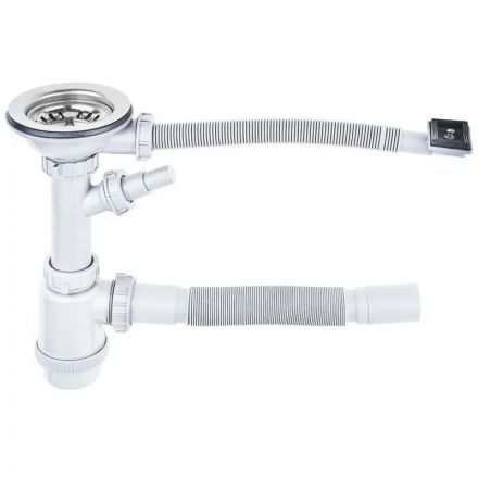 Сифон Юкинокс выпуск больш.с перелив., в компл. с сифоном/гофросифоном S701