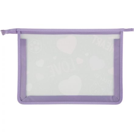 Папка для тетрадей №1School Heart,А4,молн.,пласт.,ПТ-813