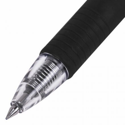 Ручка гелевая автоматическая с грипом PILOT G-2, ЧЕРНАЯ, корпус прозрачный, узел 0,5 мм, линия письма 0,3 мм, BL-G2-5 Ручка гелевая автоматическая с грипом PILOT G-2, ЧЕРНАЯ, корпус прозрачный, узел 0,5 мм, линия письма 0,3 мм, BL-G2-5