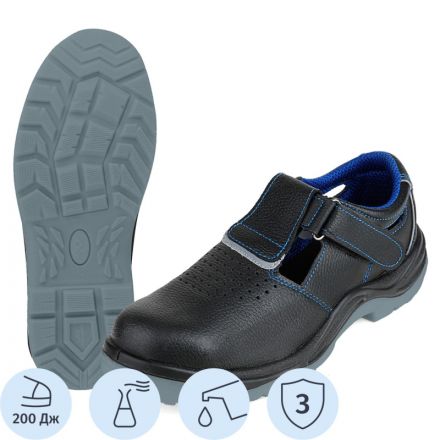 Полуботинки с перфорацией (сандалии) рабочие (мод.21Т) с мет/поднос (р.40)