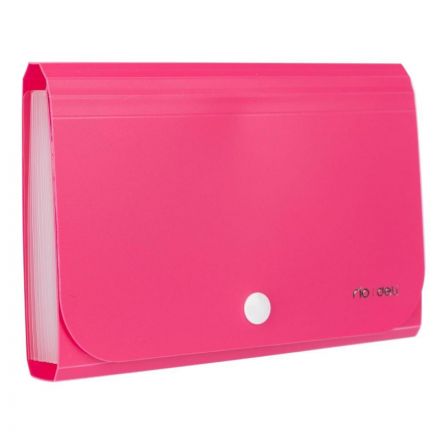 Папка органайзер Vivid на кнопке горизонтА6 12отдел РР 0,6мм  ассортимE5561