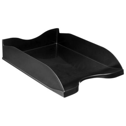 Лоток горизонтальный для бумаг BRAUBERG STYLE, 345х255х65 мм, черный, 238105