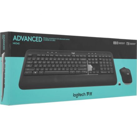Набор клавиатура+мышь Logitech MK540,черный,USB беспров slim(920-008691)