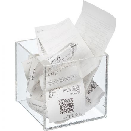 Подставка для чеков (100х100 мм), акрил