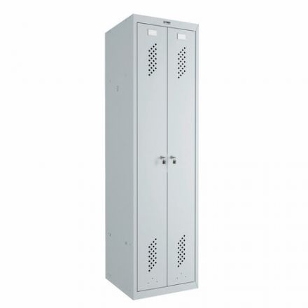 Шкаф металлический для одежды BRABIX "LK 21-50", 2 секции, 1830х500х500 мм, 29 кг, 291379