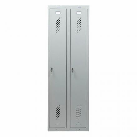 Шкаф металлический для одежды BRABIX "LK 21-50", 2 секции, 1830х500х500 мм, 29 кг, 291379