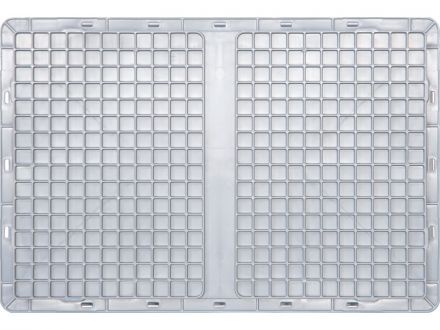 Ящик п/э 600х400х120 сплошной, усиленное дно, цв. серый