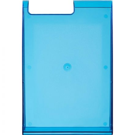 Лоток для бумаг горизонтальный Attache City прозрачный синий