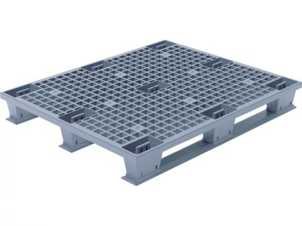 Паллет 1200х1000х160 перфорированный, на полозьях цв. серый