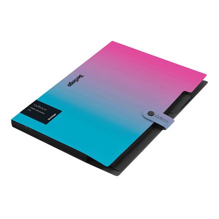 Папка 5 отделений Berlingo "Radiance", А4, 600мкм, на кнопке, розовый/голубой градиент Папка 5 отделений Berlingo "Radiance", А4, 600мкм, на кнопке, розовый/голубой градиент