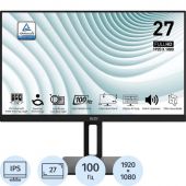 Монитор MSI Pro MP271AP (9S6-3PA29T-086) 27/FHD/IPS/100Hz/300cd/1ms/VGA/DP