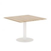 Конференц стол WCT 1111 Бук Тиара/Белый 1100х1100х754 WAVE Конференц стол WCT 1111 Бук Тиара/Белый 1100х1100х754 WAVE