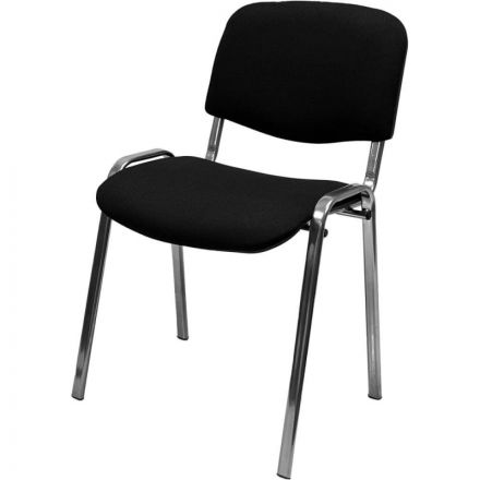 Стул КО_EChair Rio(ИЗО) РС 10 ткань черная 101, каркас под хром