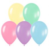Воздушные шары,  100шт., М12/30см, MESHU "Macaroons", пастель, ассорти