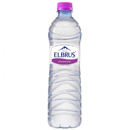 Вода минеральная Эльбрус природная столовая питьевая негаз, пэт 0,5л