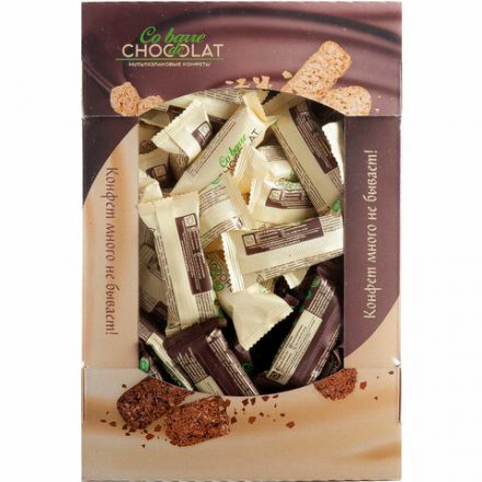 Конфеты мультизлаковые CO BARRE DE CHOCOLAT, ассорти в белой и темной глазури, 900 г