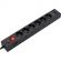 Сетевой фильтр Buro BU-SP1.8_USB_2A-B 1.8м (6 розеток) черный