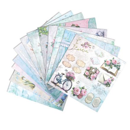 Бумага для скрапбукинга 30х30 см "Весна", двусторонняя, 12 листов, 180 г/м2, ОСТРОВ СОКРОВИЩ, 665439