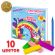 Пластилин классический ЮНЛАНДИЯ "ЮНЫЙ ВОЛШЕБНИК", 10 цветов, 200 г, СО СТЕКОМ, ВЫСШЕЕ КАЧЕСТВО, 105722
