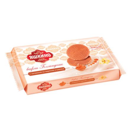 Вафли ЯШКИНО "Голландские" с карамельной начинкой, 290 г, КВ118