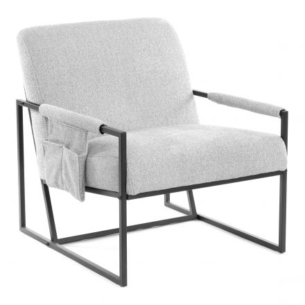 Кресло Charli LUX/Чарли Люкс велюр/букле, VT shape silver, 70х80х82 см