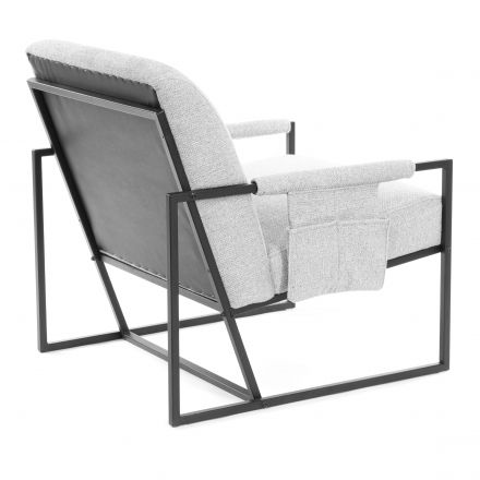 Кресло Charli LUX/Чарли Люкс велюр/букле, VT shape silver, 70х80х82 см