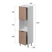 Шкаф SP_VOK Колонка п/духовку 2 двери T2D_204_60 (091 Дуб Сонома)