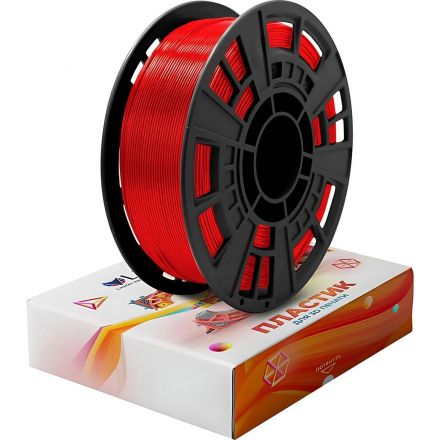 Катушка PETG+ пластик LIDER-3D для 3D принтера, 1.75 мм/крас./1 кг