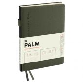 Ежедневник датированный 2026г., А6, 176л., твердый переплет, кожзам, BG "Palm. Dark khaki", темно-зеленый
