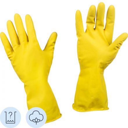 Перчатки резиновые латексные желтые р-р L ЭКОНОМ