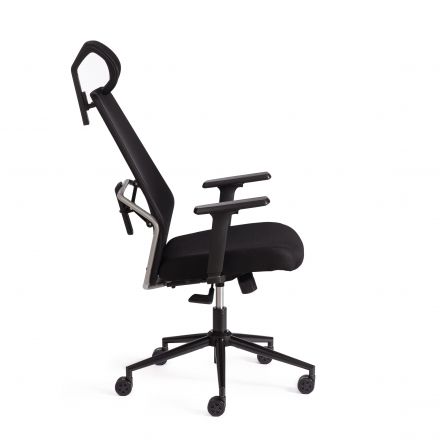 Кресло Matrix grey ткань, черный, 66х70х123 см