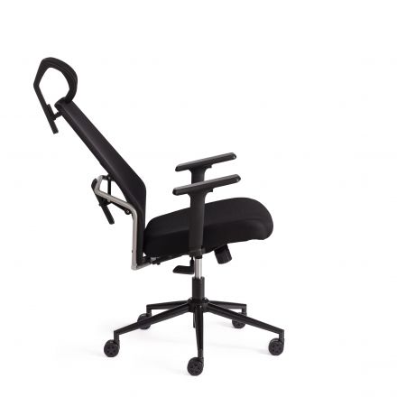 Кресло Matrix grey ткань, черный, 66х70х123 см