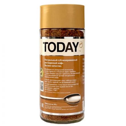 Кофе растворимый Today Espresso 95 г (стекло)